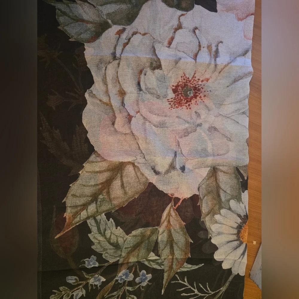 Society6 Floral Curtain Panels X 2 NWOT 50 X 96